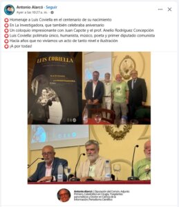 Alarcó en las redes sociales.