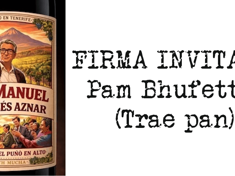 Firma invitada para catar un vino.